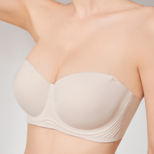 Plus size  anti slip strapless bras push up bandeau tube up to F cup B2457