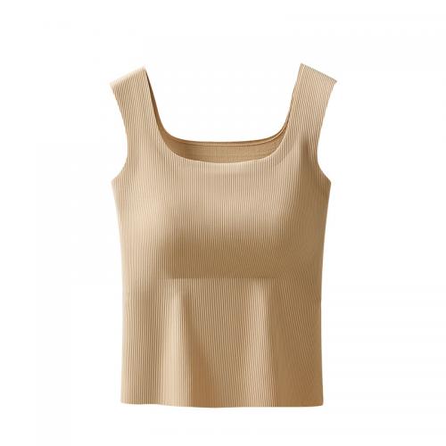Plus size seamless camisole tank top for women with padded V2503