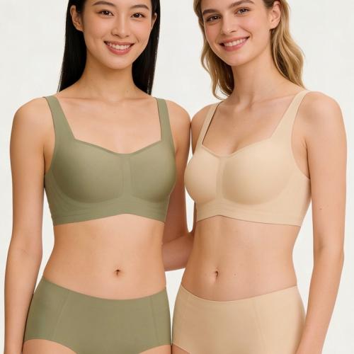 comfortable wireless style scoop bras underwear sets for daily wear BP2363