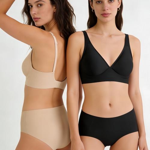Seamless jelly gel women bra underwear set fits  large breasts BP2372