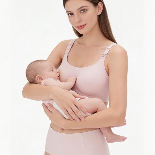 Full coverage wide strap nursing bra with crew neck N2603