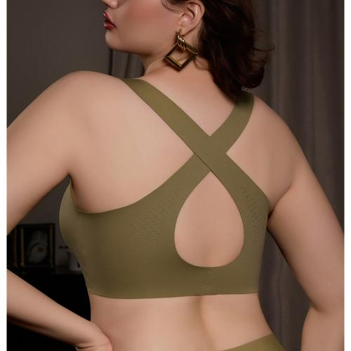 Plus Size Cross-Back Seamless Bra Racerback Bra for Back Fat B2490 