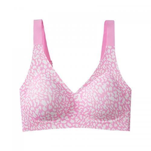 Plus Size Wireless Leopard Print Bralette With Push Up B2382