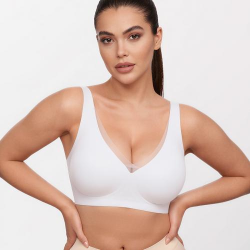 Best-selling wholesale deep V seamless mesh wire-free bra B2636